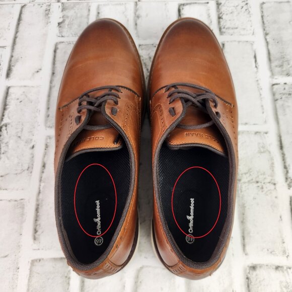 Cole Haan Go To Oxford Men Size 11.5 M Plain Toe Dress Brown Casual Comfort Shoe - Picture 6 of 10